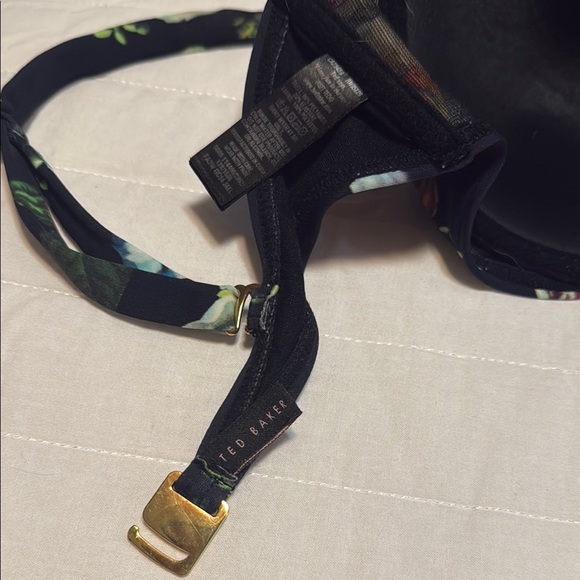 Ted Baker Black Floral bikini top - Picture 3 of 6